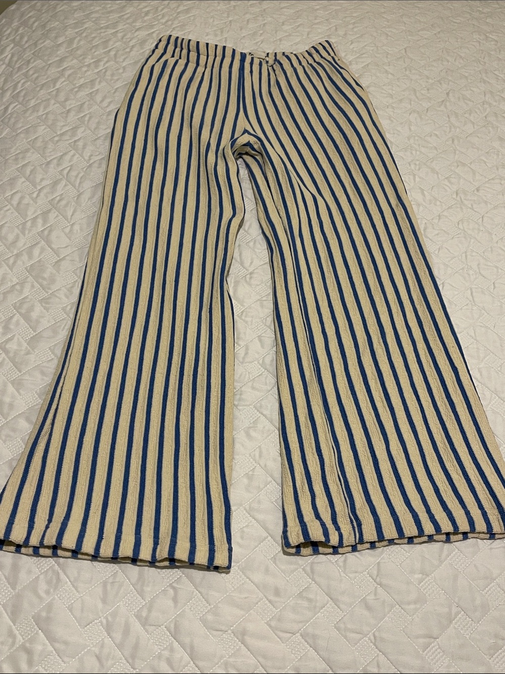 Roxy Blue and Cream Vertical Stripe Knit pants